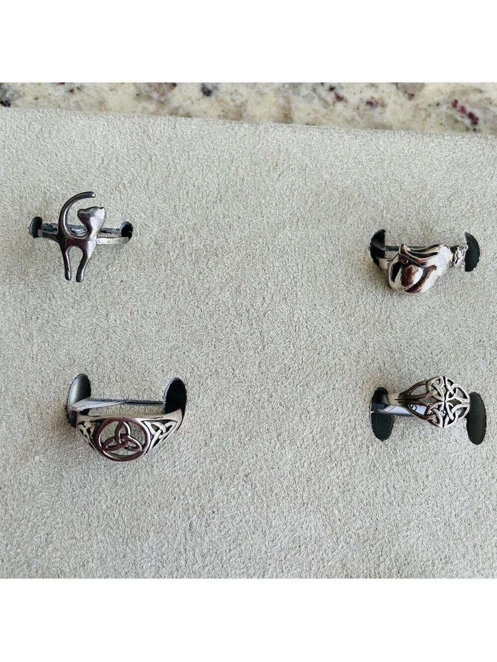 Celtic Trinity Knot Sterling Silver Ring Available Sizes 5, 6, 8, 9 Unisex - Picture 9 of 13